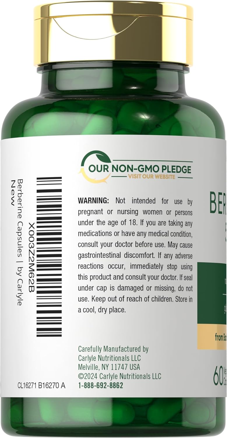 Carlyle, Berberina HCL, 5000,000mg por servicio, 60 capsulas