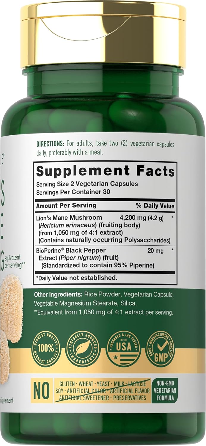 Melena de León, 60 capsulas de 4,200mg, Carlyle