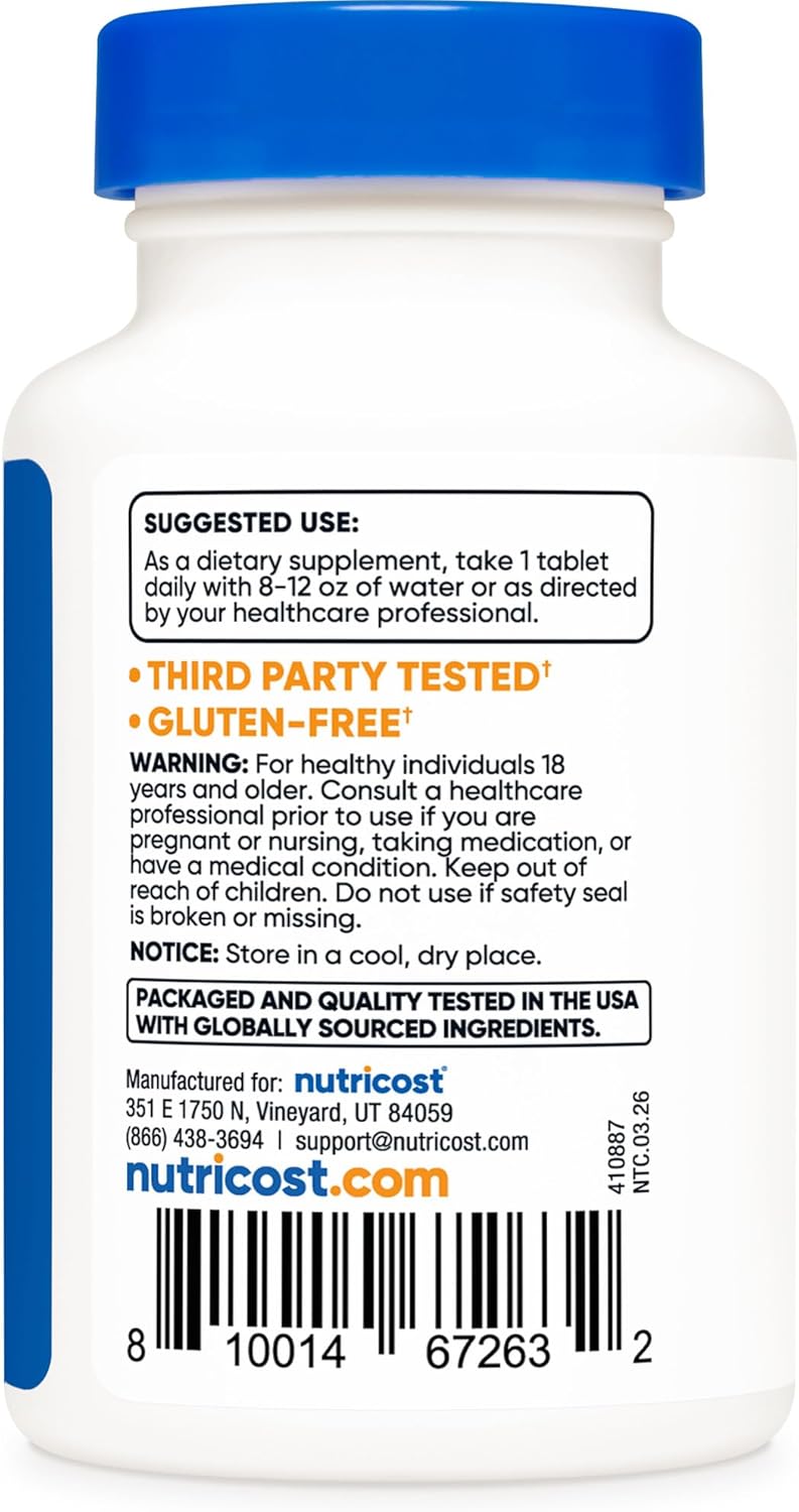 Nutricost, Yodo natural de 325mcg, 240 Tabletas