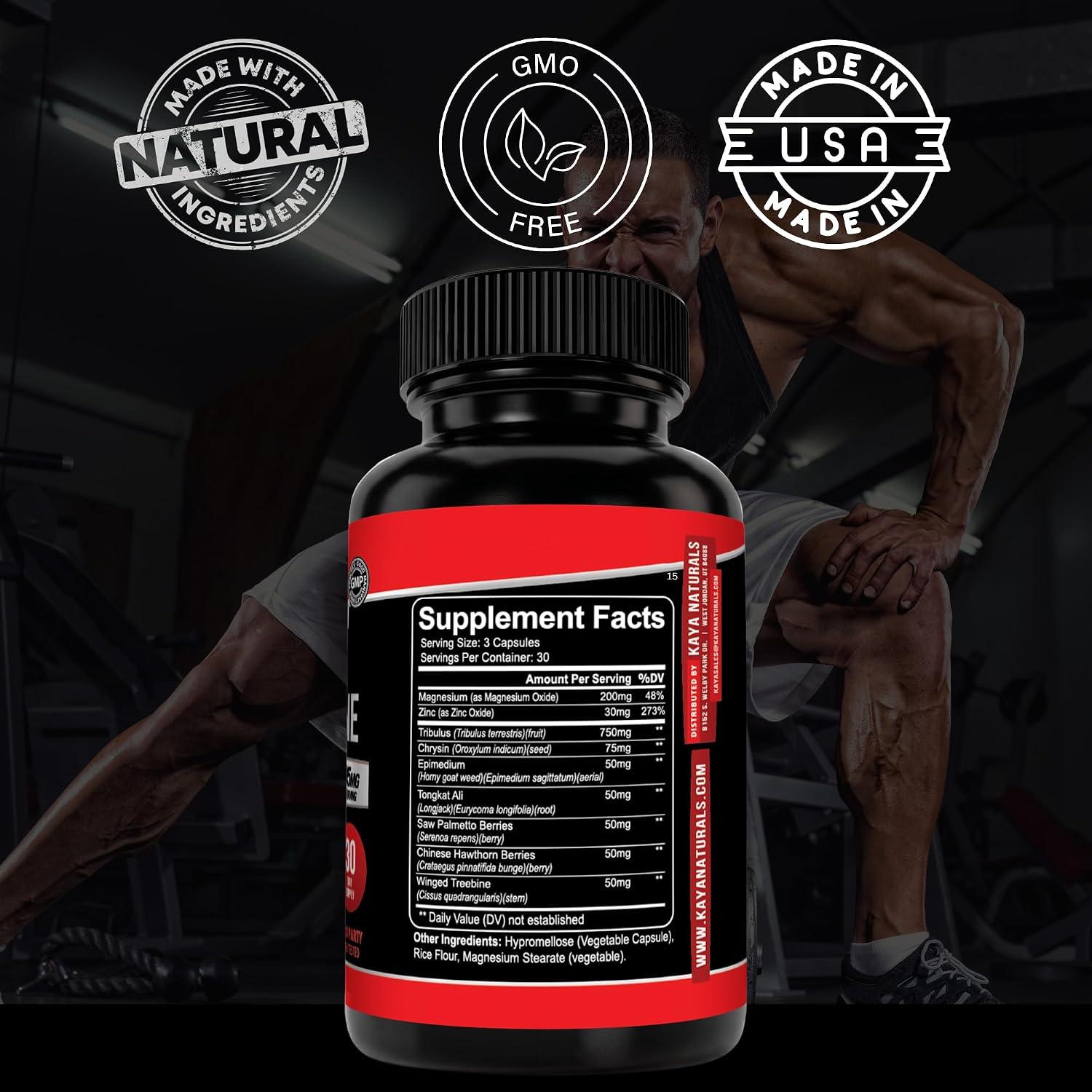 Kaya Naturals, Ultra Testosterona, 90 cápsulas de 1305mg, imagen 2