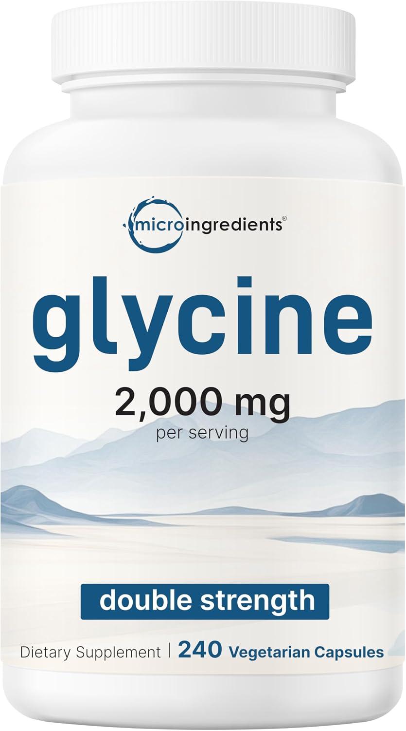 Micro Ingredients, Glicina, 240 cápsulas de 2000mg