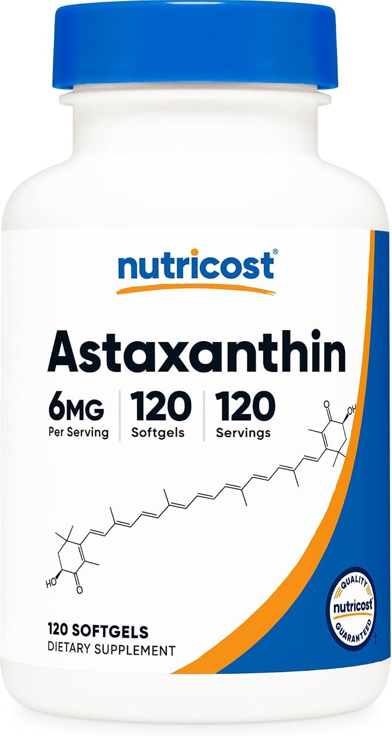 Astaxantina - 120 cápsulas de 6mg - Nutricost