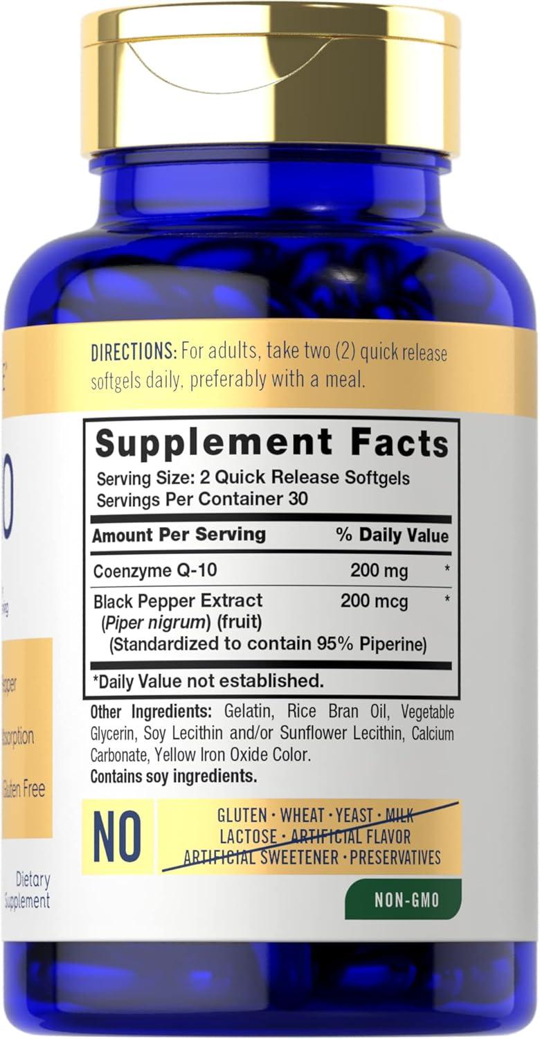 CoQ10 | 60 Capsulas blandas de 200 mg | Carlyle, imagen 2