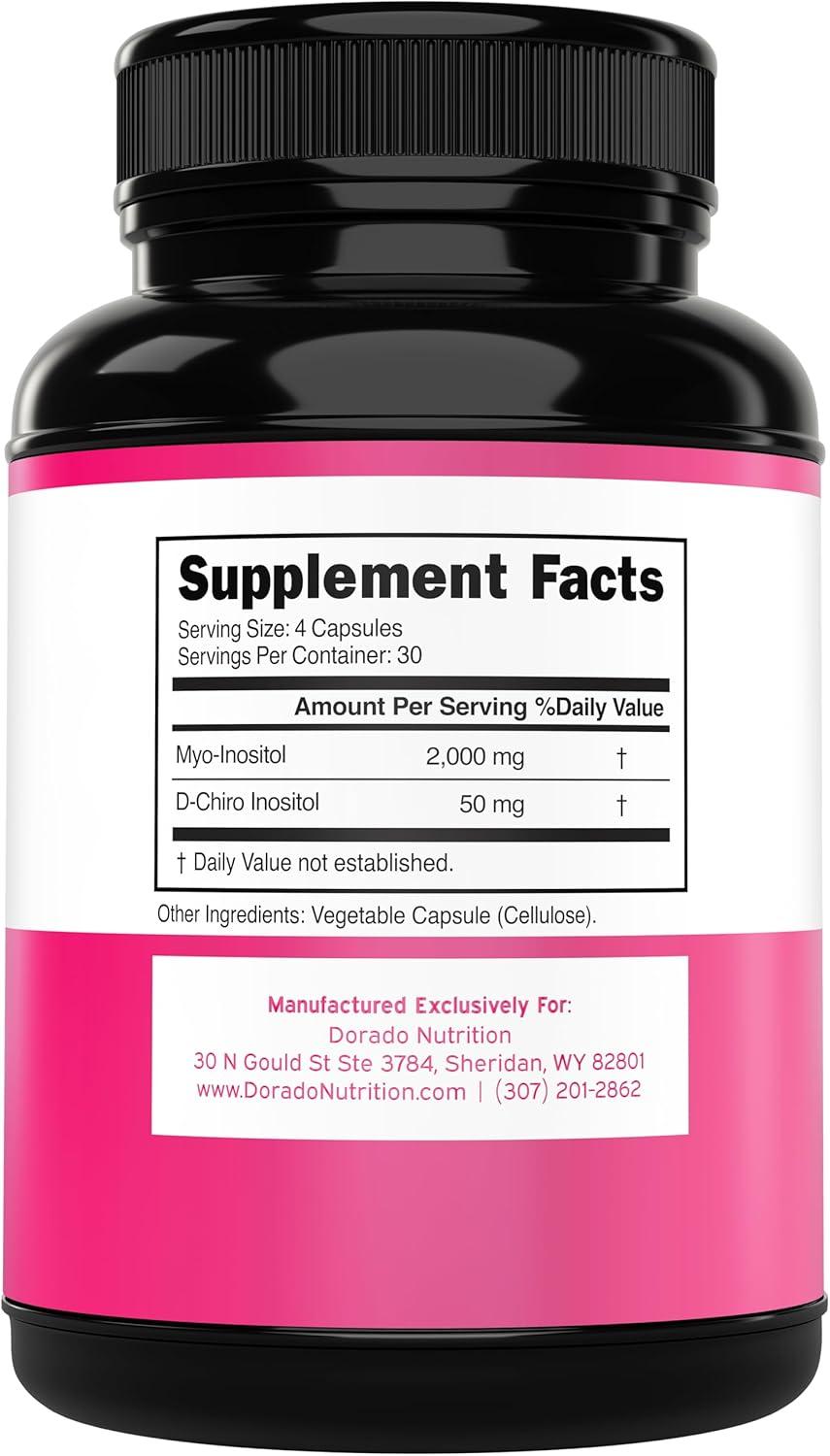 Dorado Nutrition, Myo & D-Chiro Inositol, 2050mg, 120 capsulas, imagen 2