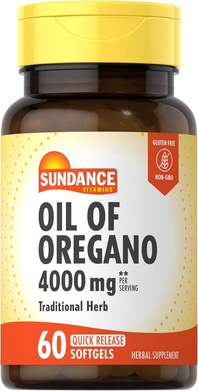 Sundance Vitamins, Aceite de oregano de 4000 mg, 60 Capsulas Softgel