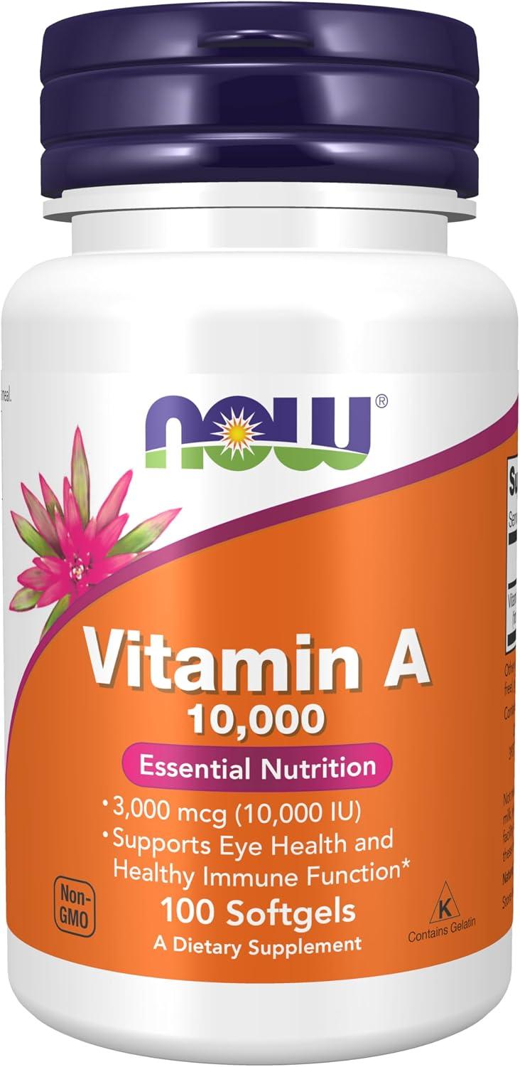 Vitamina A - 100 cápsulas blandas de 3,000mcg - NOW Foods