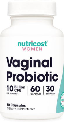 Probiotico vaginal para mujeres | 60 Capsulas con 10 mil millones de CFU | Nutricost