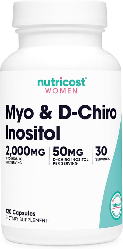 Nutricost, Myo & D-chiro inositol, 2050mg por servicio, 120 capsulas
