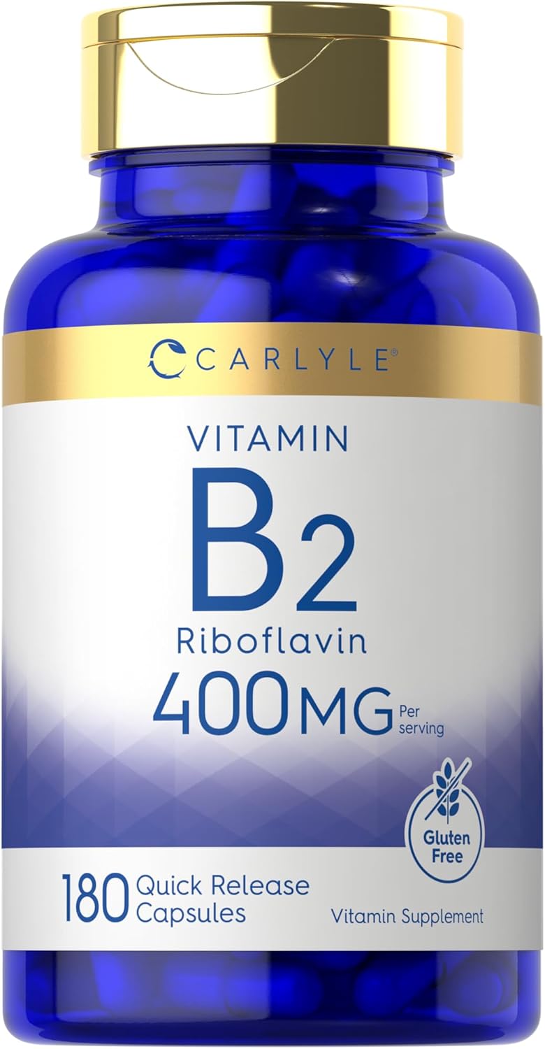 Carlyle, Vitamina B2, Riboflavina, 400mg, 180 Capsulas