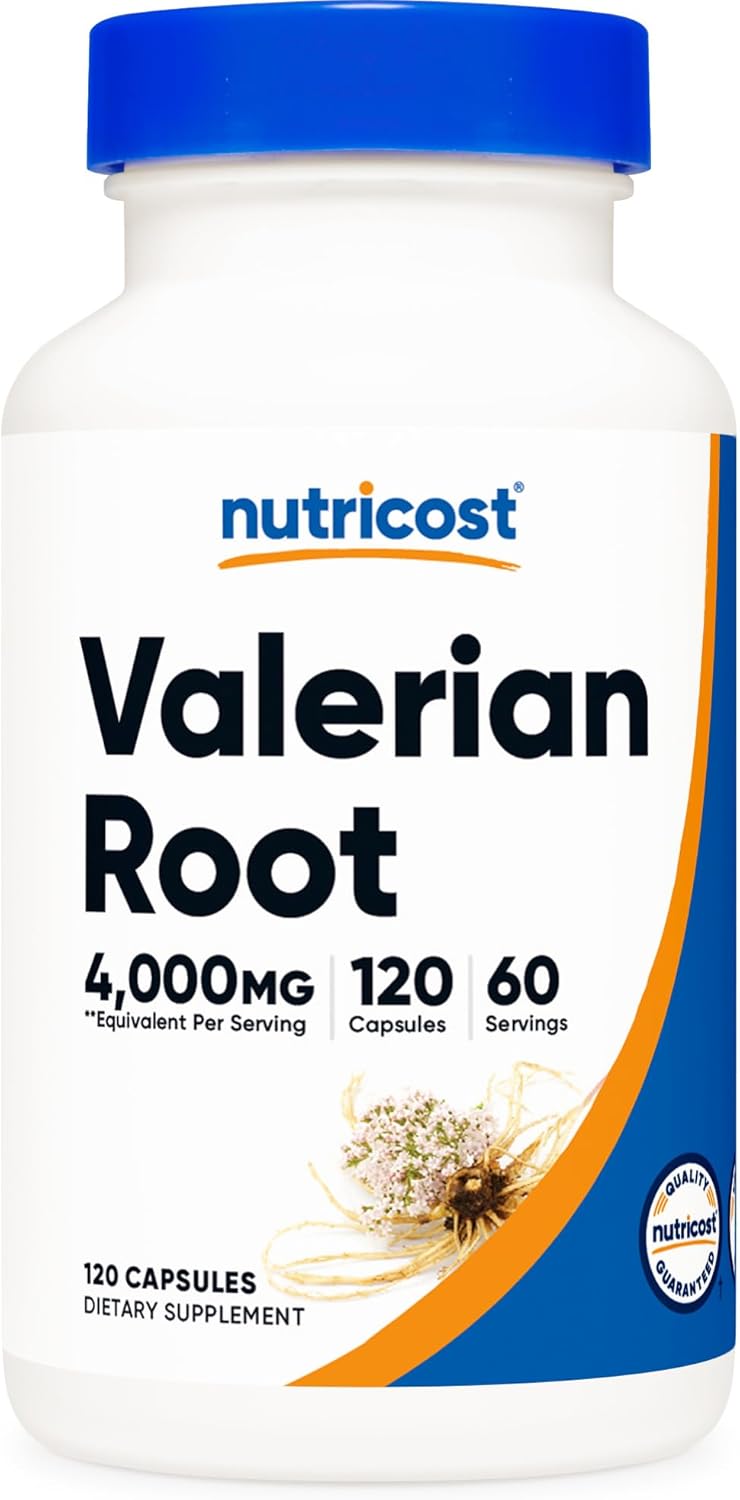 Extracto de raíz de valeriana, 120 cápsulas de 4,000 mg, Nutricost
