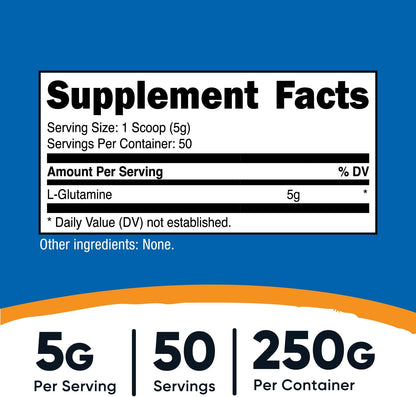 Nutricost, L-Glutamina en polvo, 8.8 Onzas, 50 Servicios
