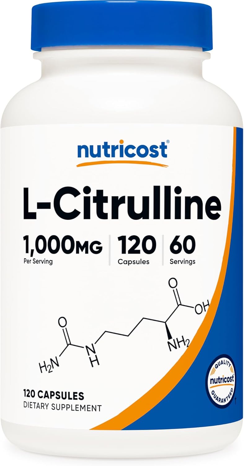 Nutricost, L-Citrulina de 1000 mg, 120 Cápsulas