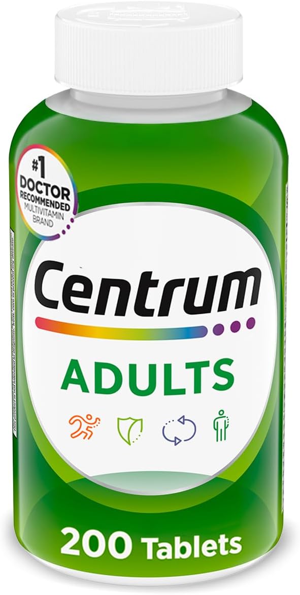 Multivitamínico con minerales para adultos | 200 Tabletas | Centrum