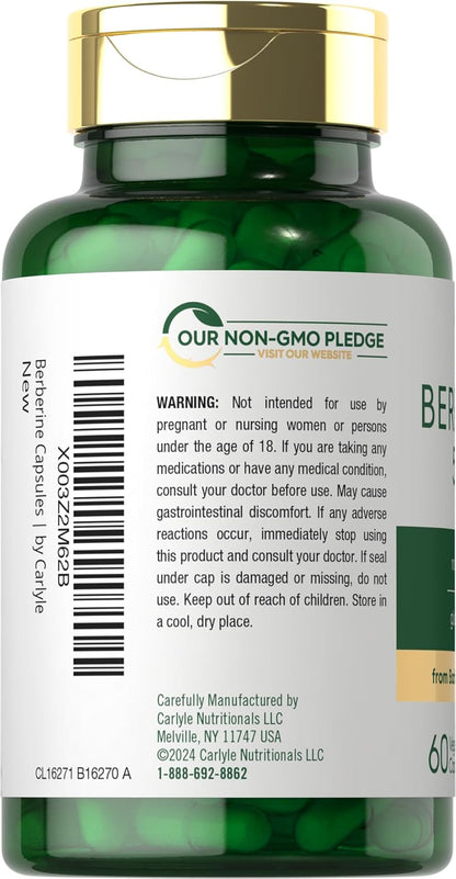Carlyle, Berberina HCL, 5000,000mg por servicio, 60 capsulas
