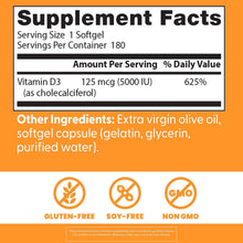 Doctor Best, Vitamina D3, 125mcg, 5000IU, 180 Capsulas