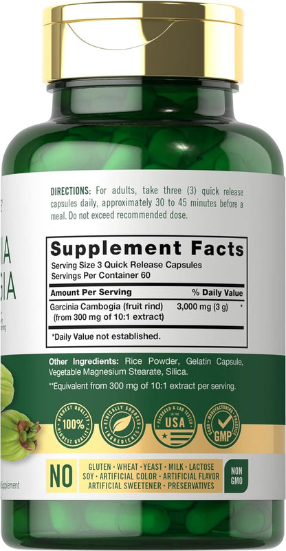 Garcinia cambogia | 180 Capsulas de 3000 mg | Carlyle