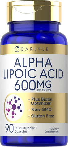 Ácido alfa lipoico | 90 capsulas de 600 mg | Carlyle