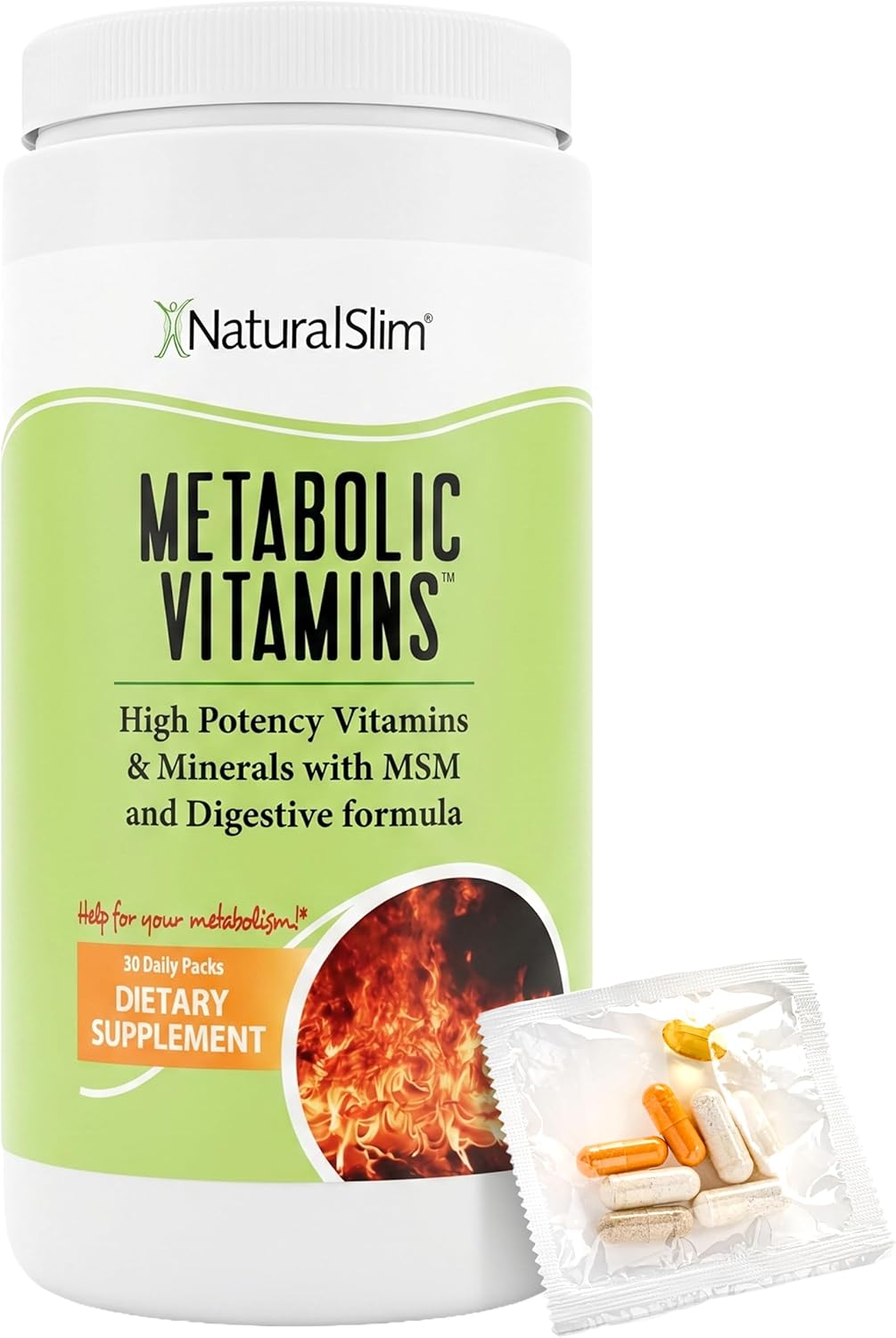 Suplemento de vitaminas para el metabolismo | 30 Paquetes | NaturalSlim