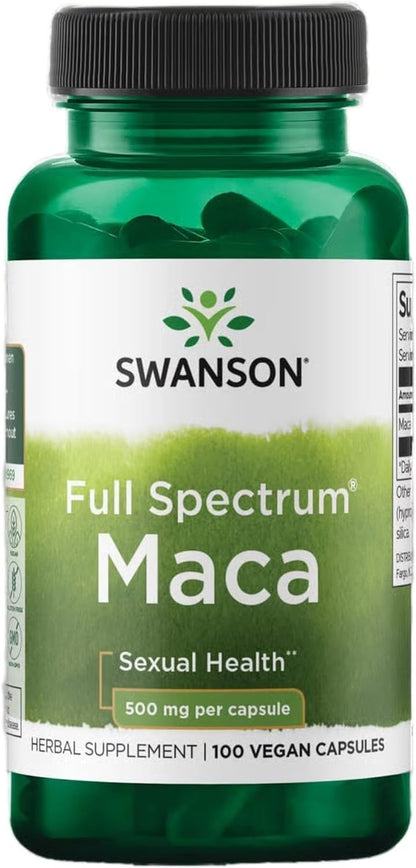 Swanson, Suplemento de Maca, 100 Capsulas con 500 mg