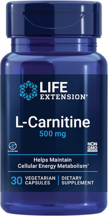L-Carnitina | 30 capsulas de 500 mg | Life Extension