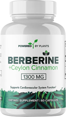 Berberina con canela de Ceilán, 1300mg por servicio, 60 Capsulas