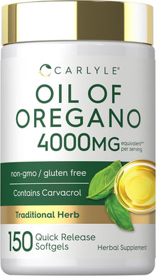 Carlyle, Aceite de oregano de 4000mg por servicio, 150 capsulas softgel
