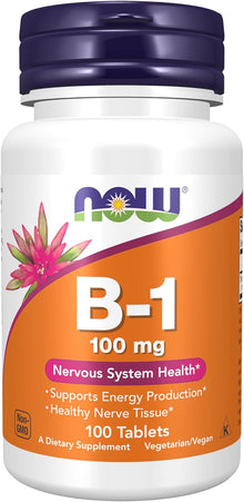 Vitamina B-1 | 100 tabletas de 100 mg | NOW Foods