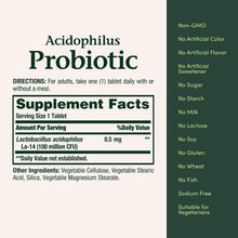Acidophilus Probiotic, 120 tabletas, Nature's Bounty