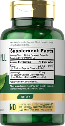 Carlyle, Clorofila, 60mg por servicio, 90 capsulas