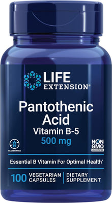 Ácido pantoténico, 100 Capsulas de 500 mg, Life Extension
