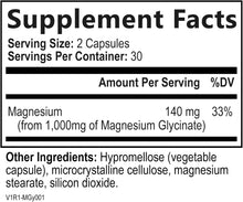 Built By Nature, Glicinato de Magnesio 100% quelado, 60 Capsulas vegetales de 1000 mg