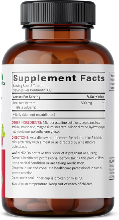 Razi de remolacha extra fuerte | 120 Capsulas de 500 mg | Futurebiotics