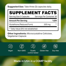 Fresh Nutrition, Glutation de 500mg, 90 capsulas