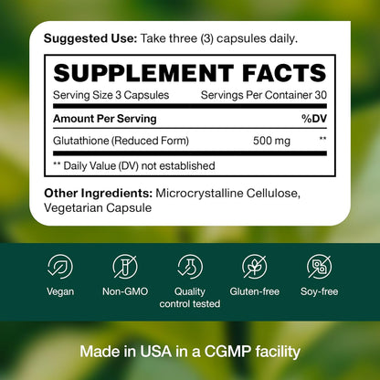 Fresh Nutrition, Glutation de 500mg, 90 capsulas