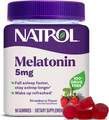 Natrol, Melatonina de 5 mg, 90 Gomitas con sabor a fresa