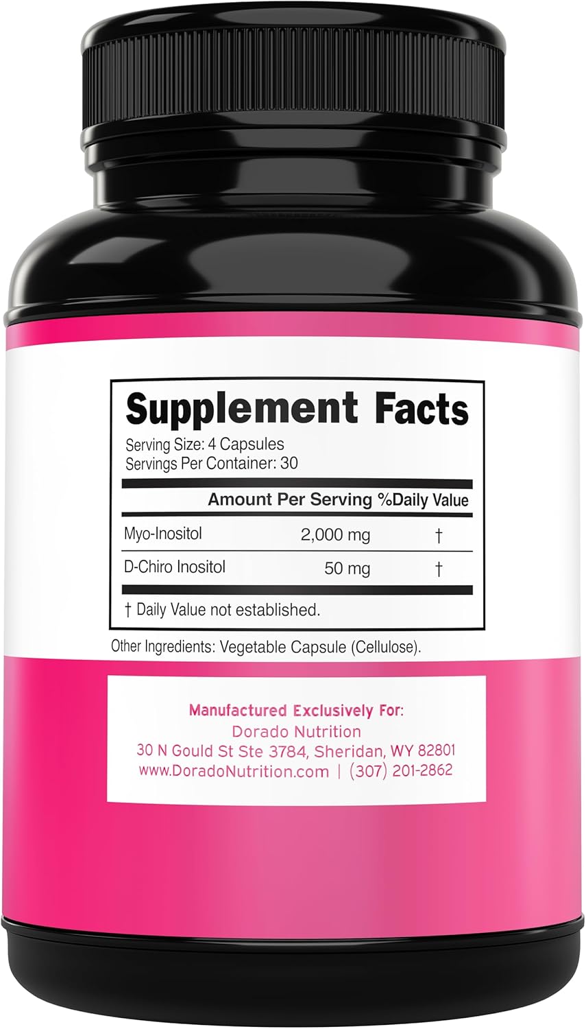Dorado Nutrition, Myo & D-Chiro Inositol, 2050mg, 120 capsulas
