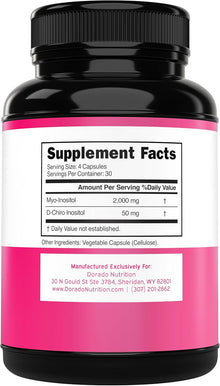 Dorado Nutrition, Myo & D-Chiro Inositol, 2050mg, 120 capsulas