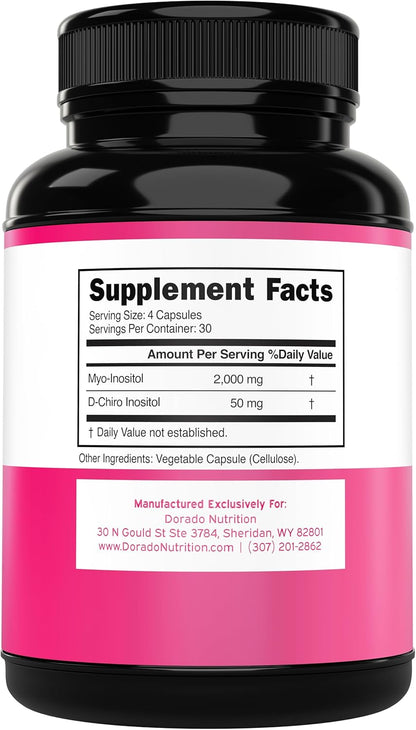 Dorado Nutrition, Myo & D-Chiro Inositol, 2050mg, 120 capsulas