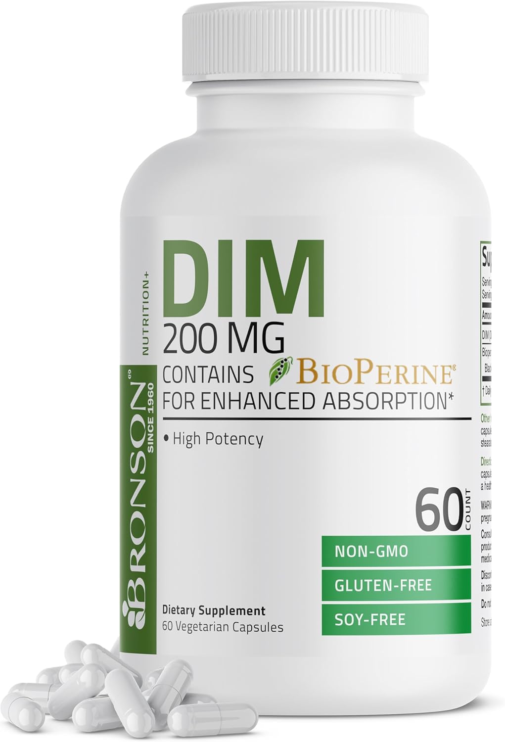 Bronson, Suplemento de Dim Diindolilmetano de 200mg, 60 capsulas