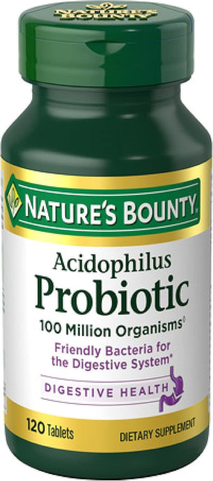 Acidophilus Probiotic, 120 tabletas, Nature's Bounty
