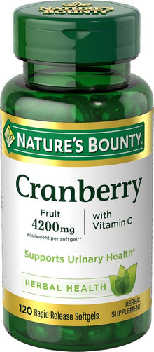 Nature's Bounty, Capsulas de Cranberry con Vitamina C, 120 Capsulas de 4200 mg