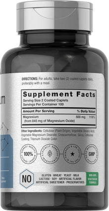 Oxido de magnesio | 200 Capsulas de 845 mg | Horbäach