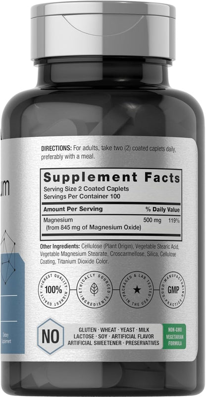 Oxido de magnesio | 200 Capsulas de 845 mg | Horbäach