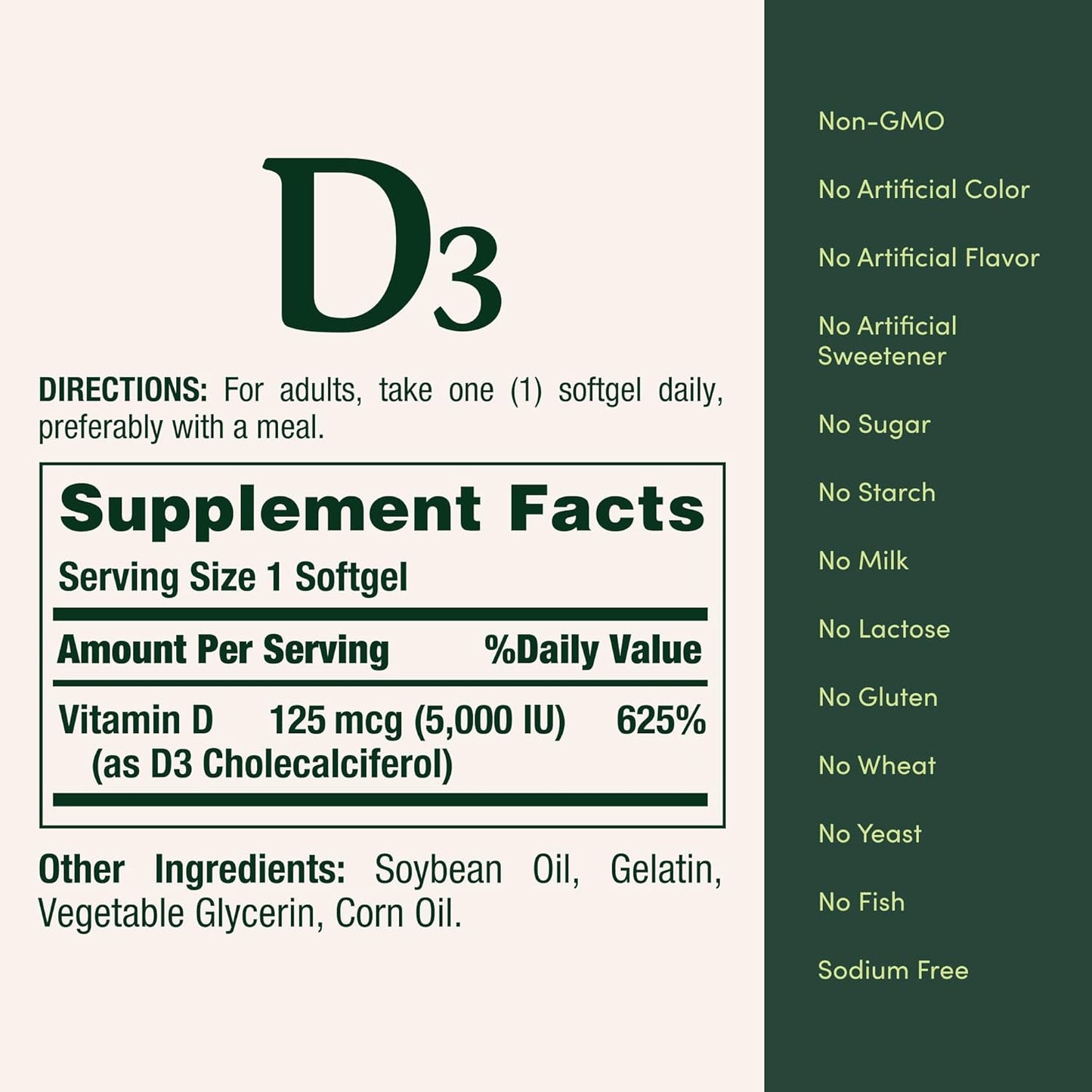 Natures Bounty, Vitamina D3, 2000Iu, 150 Capsulas softgel