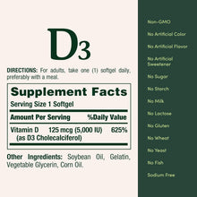 Natures Bounty, Vitamina D3, 2000Iu, 150 Capsulas softgel