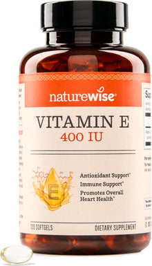 Vitamina E | 120 Capsulas de 400 IU (180 mg DL-alfa) | NatureWise