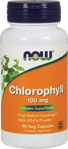 Capsulas de clorofila | 90 Capsulas de 100 mg | Now Foods