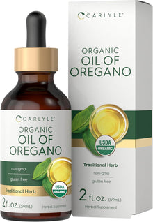 Aceite orgánico de orégano de 2 onzas | Idead para hongos y parásitos | Carlyle