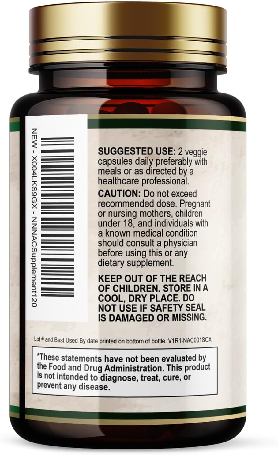 Nac, N-acetil-L-cisteína | 120 capsulas de 1200 mg | Nature's Nutrition