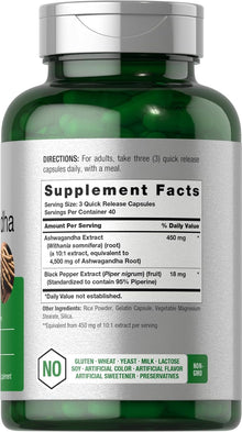 Ashwagandha, Extra fuerte, 450mg, 120 Capsulas